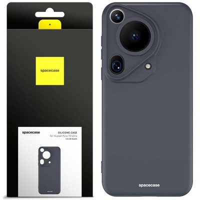 Spacecase Silikonhülle für Huawei Pura 70 Ultra, schwarz