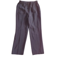 KASPER Polyester Black Straight Leg Stretch Pleated Dress Pant Women's Size 12