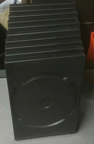 New 5 x Black DVD Storage Cases With Insert Clips & Cellophane For Artwork - Afbeelding 5 van 6