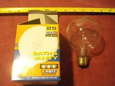 (2046.) Bath & Vanity Lamp G25 Globe. 25W Incandescent Clear