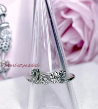 Authentic Pandora Cz Sparkling Love Ring In Gift Box 56 Size 7.5