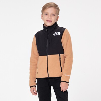 NEW $130 TNF The North Face Kids Denali Boy's Polartec Fleece Jacket S/7-8 Beige