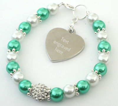 Brautmutter/Bräutigam Hochzeit Armband mit personalisierter Gravur Charm Geschenk