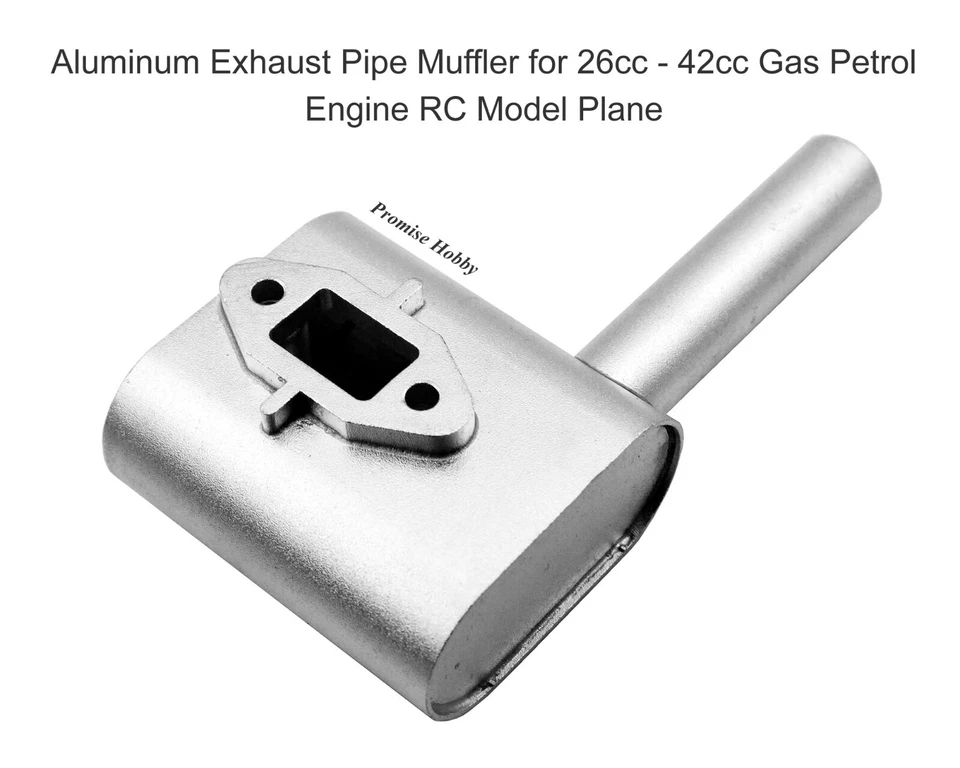 Aluminum Exhaust Pipe Muffler for 26cc - 42cc Gas Petrol Engine RC Model Plane - Image 4 of 4