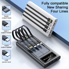 2023 Solar Power Bank 1000000mAh Portable External Backup Battery Charger US