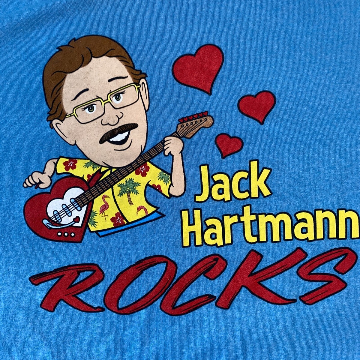 Jack Hartmann Rocks T-shirt YouTube YouTuber Kids Music Channel Mens XL  Blue | eBay