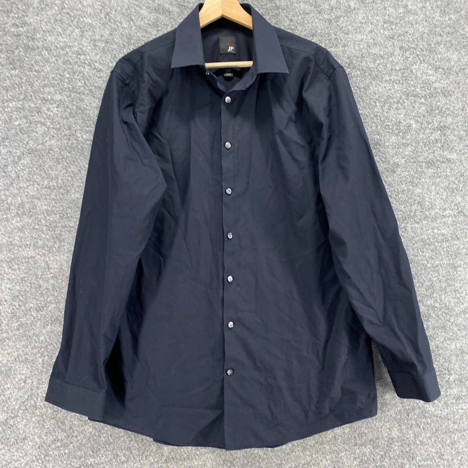 J. Ferrar Shirt Men L Large Black Button Up Collared Long Sleeve Cotton Regular - Image 4 of 4