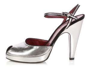 prada silver platform shoes