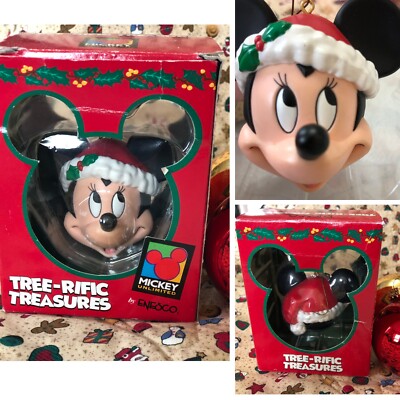 vtg MICKEY MOUSE Christmas Ornament Boxed Enesco Tree-Rific Treasures Disney