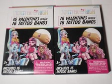 Lot 2 Box Monster High Valentines Card with Tattoo Bands