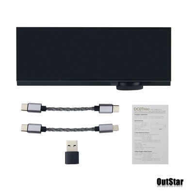 iBasso DC07PRO Audio Decoder HiFi DAC Headphone Amplifier 0.96-in w/ Cable