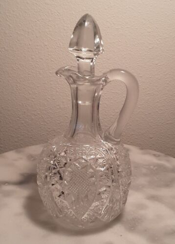 EAPG Bryce Higbee & Company Madora Pattern Clear Colorless Cruet NOS