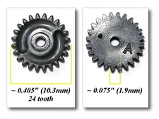 1pc Aurora AFX MT SLOT CAR 24T Magnasonic IDLER Gear 1061 Lighter Small hole