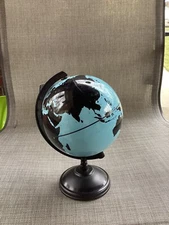 5” new plastic globe black & turquoise