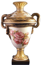 Amazing Antique 18thC Derby Porcelain Billingsley Roses Vase Porzellan English