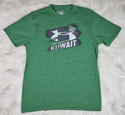 Under Armour Mens Shirt Green Kuwait Camp Buehring Heatgear Loose (M)
