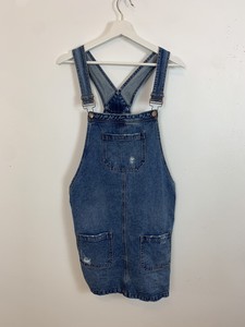 oversized denim dungarees