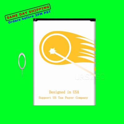 URS2GO 2300mAh Extended Slim Battery for Cricket Alcatel Verso 5044C Cellphone