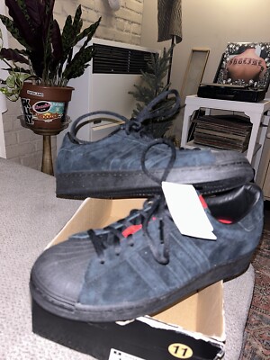 Size 11 adidas Superstar ADV x Thrasher Black Scarlet 2020