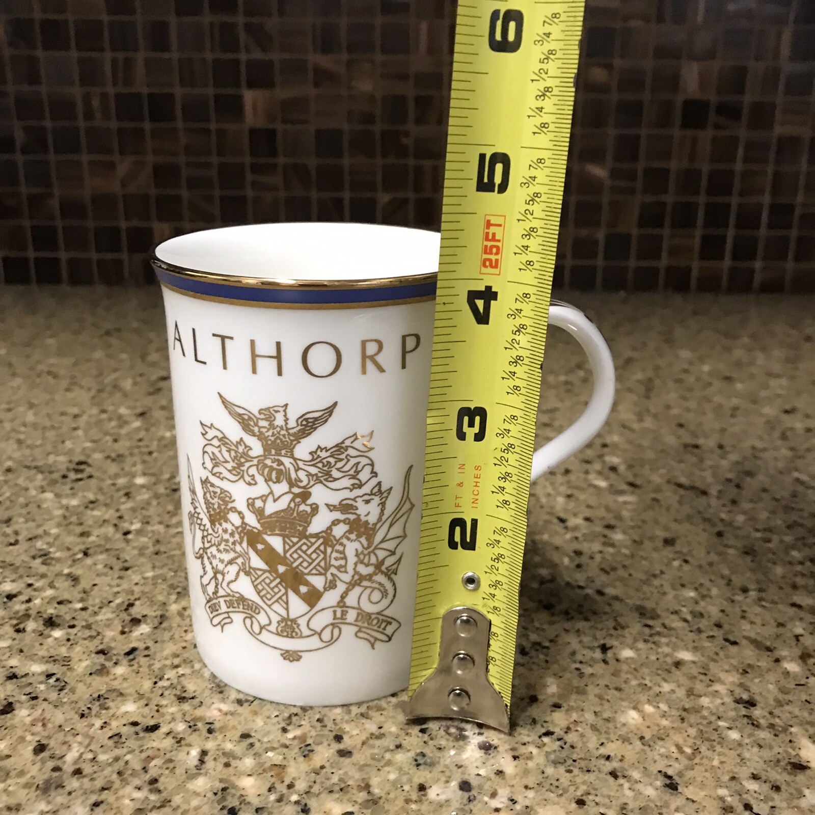 Althorp Fine Bone China 8oz. Coat of Arms Mug / Cup Made in England INSTITUTO TECNOLÓGICO DE