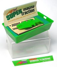 1 1978 AURORA Embossed Clear Cover Super Mag Green Clam Shell Slot Car Rare BOX