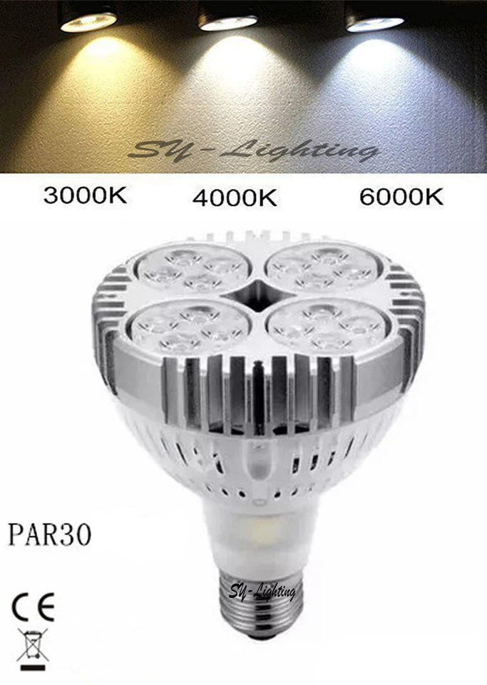 1-12x PAR30 35W E27 E26 LED BULB Neutral/Warm/White bright SpotLight track Lamp - Image 3 of 4