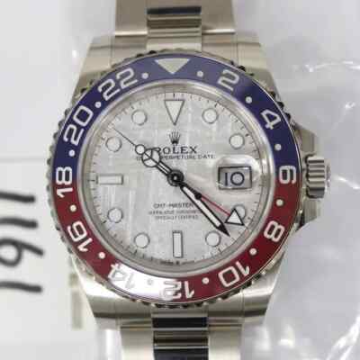 New 2024 Rolex 126719BLRO GMT-Master II 18K White Gold Ceramic Meteorite Watch