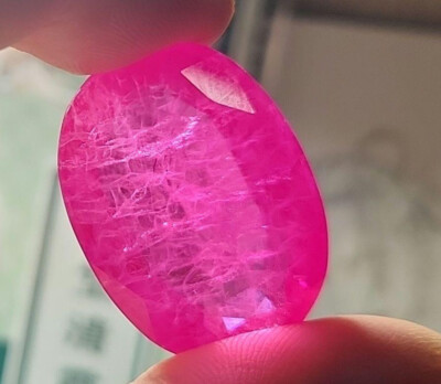 Very Rare] 63.21 ct Flux-grown Synthetic Ruby Vint Collectable