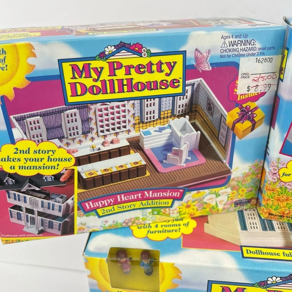 Juego de adición y patio Galoob My Pretty Dollhouse Happy Heart Mansion 2nd Story Foto 4 de 4