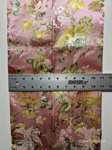 VTG Nanjing Brocade China Silk Pink Floral Scarf Gift Box Set with Certificate - Picture 10 of 11