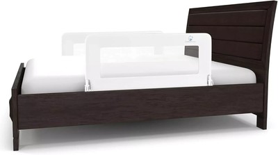 Toddler Bed Rail Guard, Adjustable, Fits Twin to King, Swing Down, White, 2-Pack
