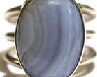 925 Sterling Silver Light Blue Quartz Oval Gemstone Prolong Ring 8.6g Size 9 — photo 2