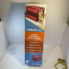Vibrant Life Large Portable Dog Kennel, Red - Free Shipping