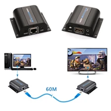 1080P HDMI Network Extender Over Single Cable Cat6 Ethernet Cord with IR to 60M