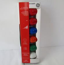 GE C-7 glow bright replacement 6 bulbs 5 watts candelabra multicolor PC 65615