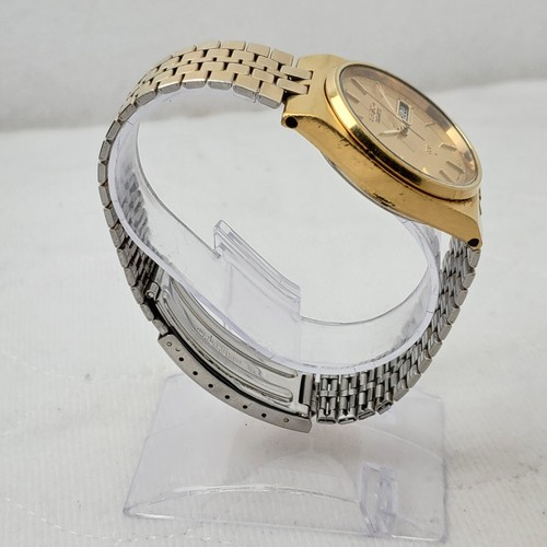 SELTENE VINTAGE SEIKO SQ 7546-8149 JAPAN QUARZ GOLDFARBENE HERREN UHR NEUE BATTERIE - Bild 5 von 11