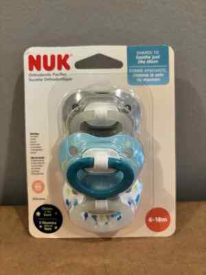 NUK Comfy Orthodontic Pacifiers Binky Soother 0-6 mo 3 pack NIB