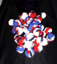 RED WHITE  BLUE, Bag of THREE 3 PATRIOTIC Handmade Cat Toys