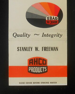 1960s AHCO Dyes Arnold Hoffman Stanley W. Freeman Vat Dyes Agents Providence RI