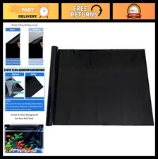 Black Aquarium Background Film - Static Cling, 47.2 x 17.7 in, Fish Tank Decor
