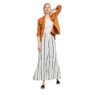 Anthropologie Ett:Twa Manon Flared High Rise Pants Wide Leg Trousers White 6