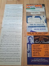 ACCORDION SHEET MUSIC LOT 19 TOTAL SONGS SANTA LUCIA HOME ON THE RANGE 