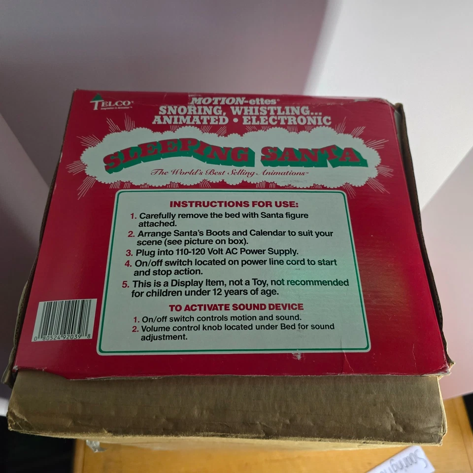 Telco Sleeping Santa Animated Snoring With Box - Image 2 of 3