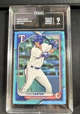 2024 Bowman - Evan Carter #46 Sky Blue Border /499 (RC)