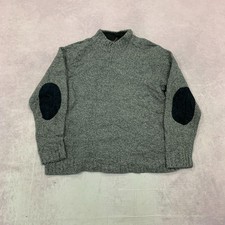 Vintage knitted jumper 1/4 Zip chunky knit sweater Men's XL