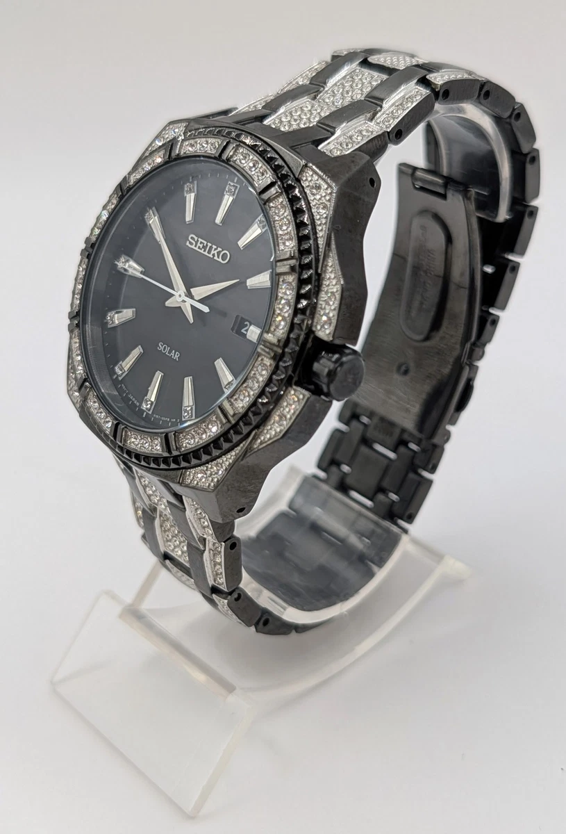Seiko Solar - Crystal Black Dial - SNE459 - 3 ATM - Quarz !