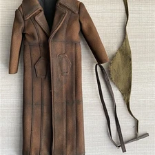 1/6 Scale Male Soldier Leather Make An Old Version Coat Model for 12'' Figure