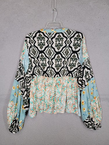 Oli & Hali Blumen Bauer Bohemian Ballon Puffärmel Patchwork Schößchen KLEIN - Bild 2 von 8