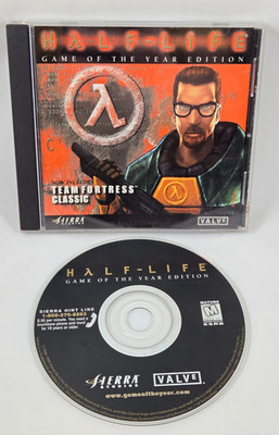 Half-Life Game of the Year Edition PC 1999 w/ Original CD Key & Team Fortress