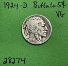 1924-D Buffalo 🦬 Indian Head Nickel 5c VG Very Good
